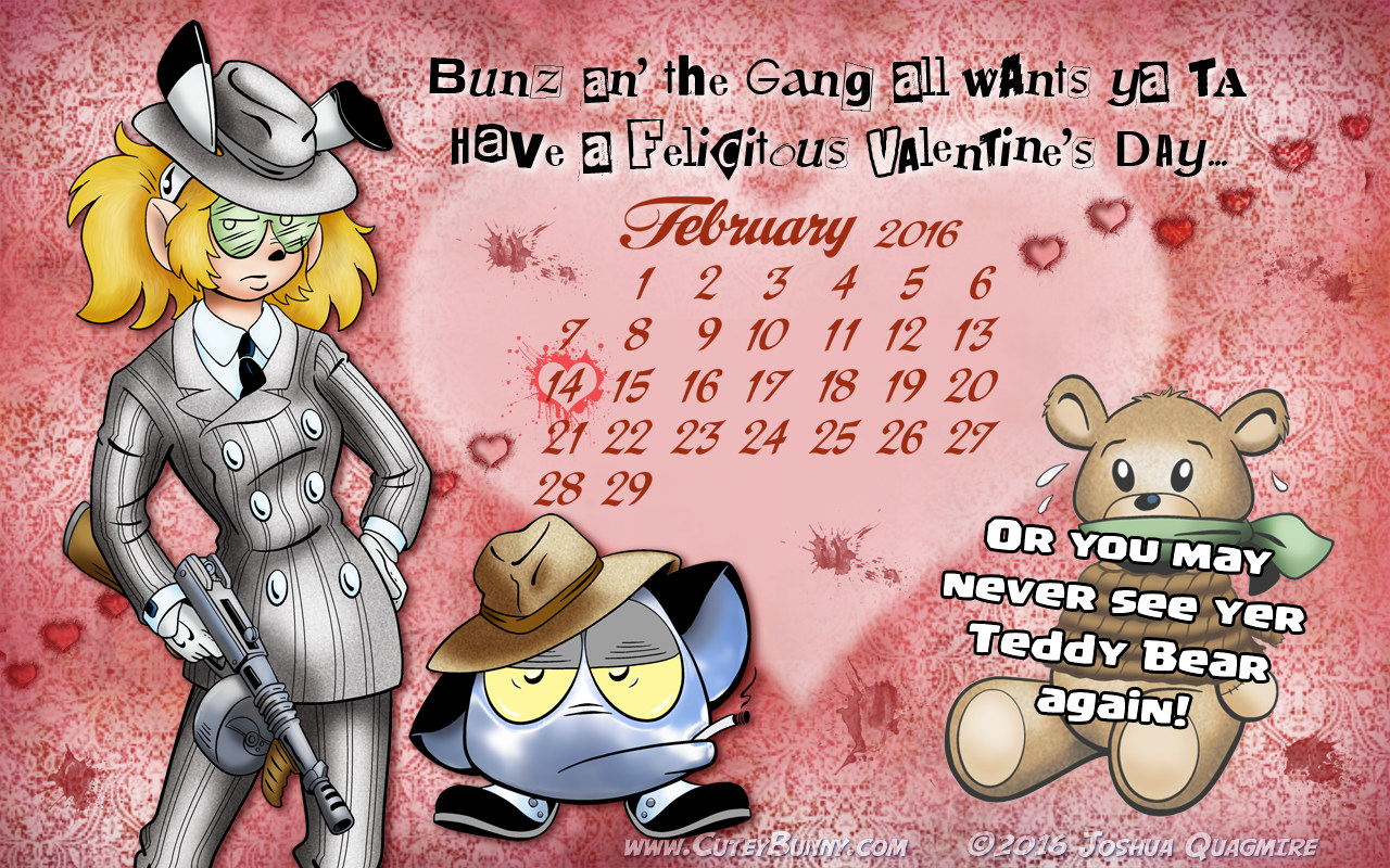 Valentine Bunz Calendar Pix